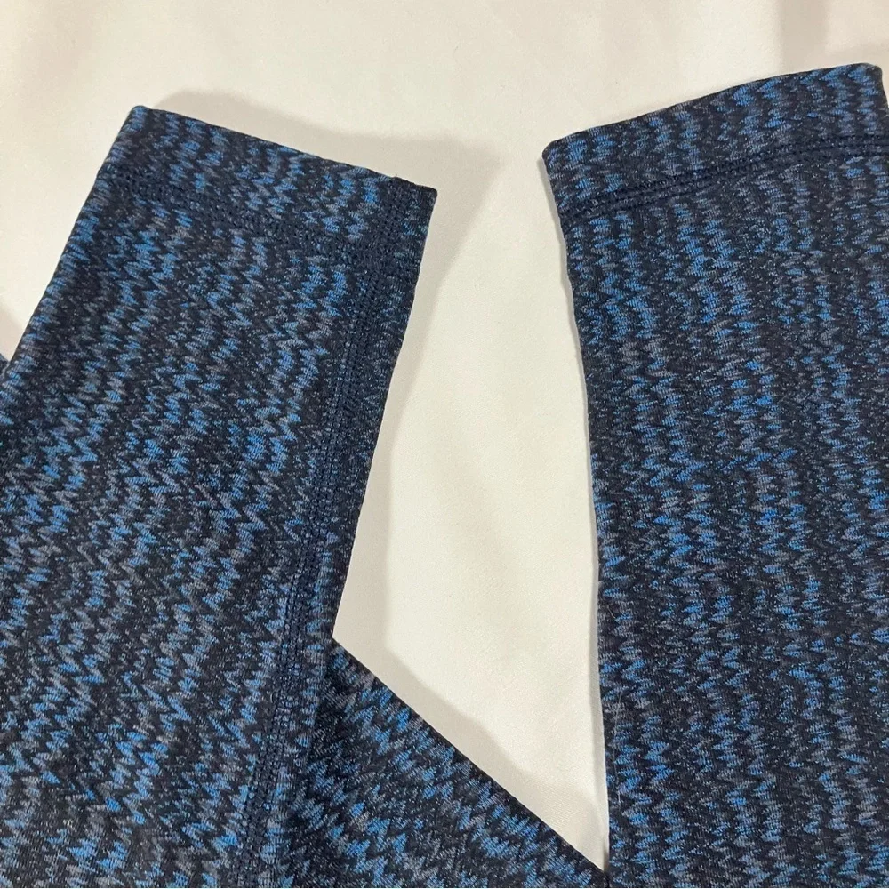 Lululemon Wunder Under High Low Ziggy Wee August Inkwell pattern blue leggings 4